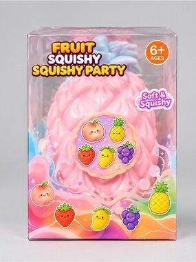 Pink Crunchy Pineapple Squishy Toy – Fruit Squishy Party Sensory Fidget Toy